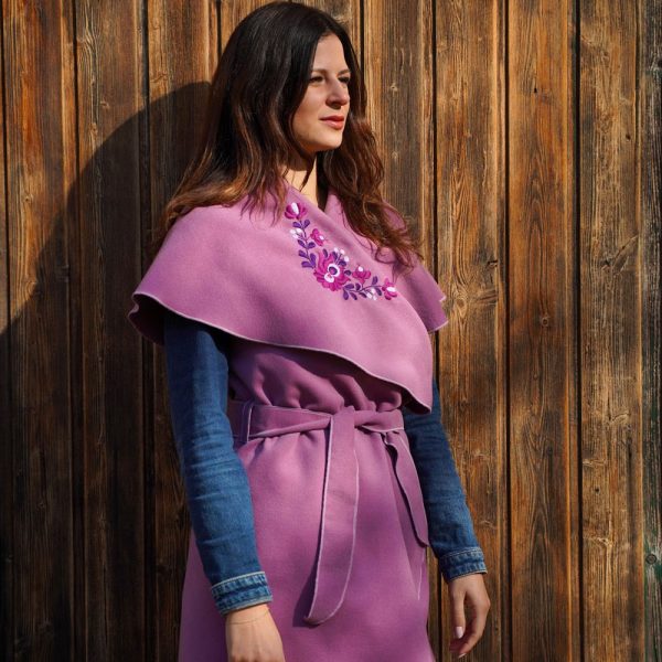 Mellény mályva, hímzett ruha webáruház